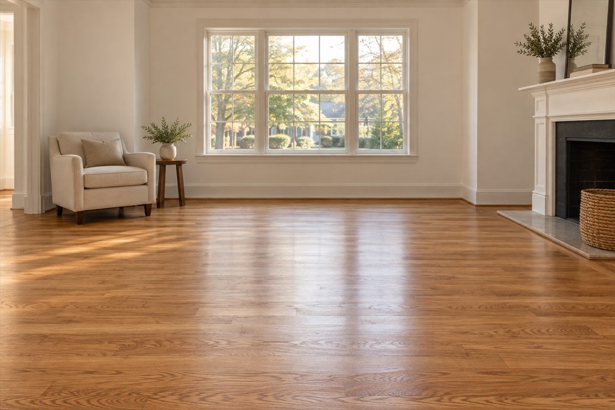 Hardwood floor after refinishing